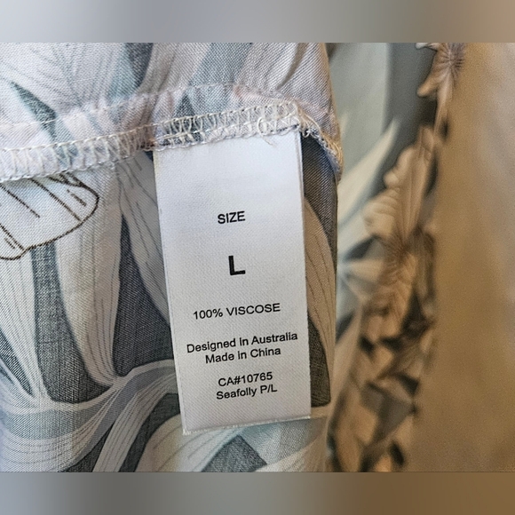 Seafolly Australia Copacabana Vine Lightweight Beach Cover Up *Rare Import* - Picture 7 of 8